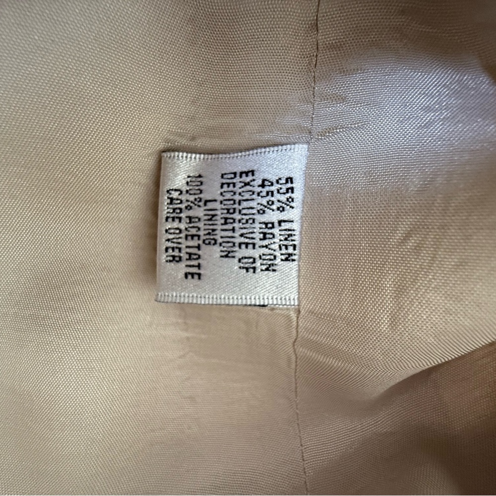 Yves Cossette Depeche Mode Vintage. Simple Elegant Cream Women's Top. Size 12 - Picture 3 of 9